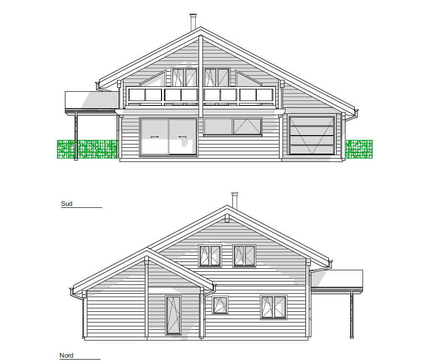 Façades nord et sud