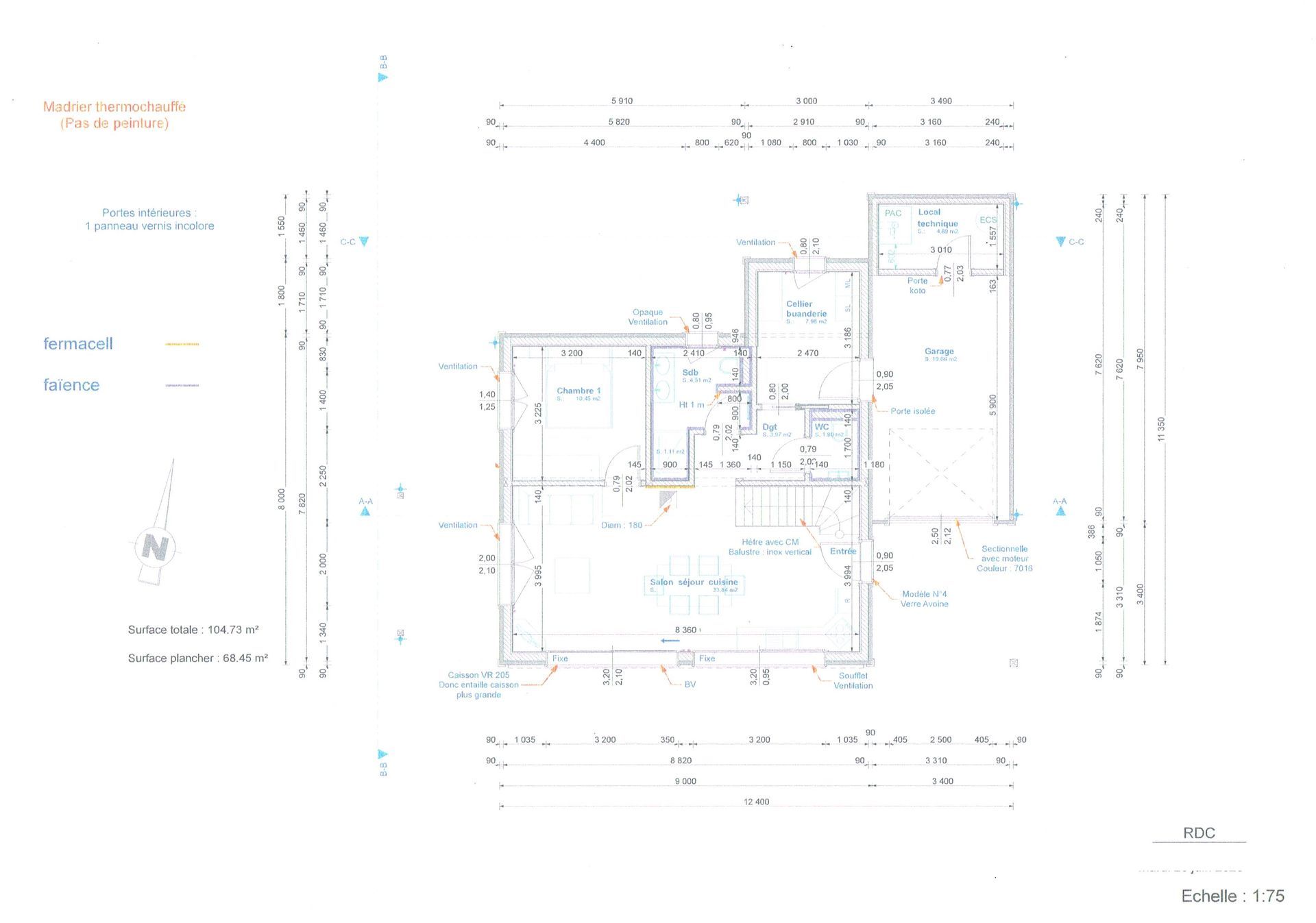 Plan rez-de-chaussée
