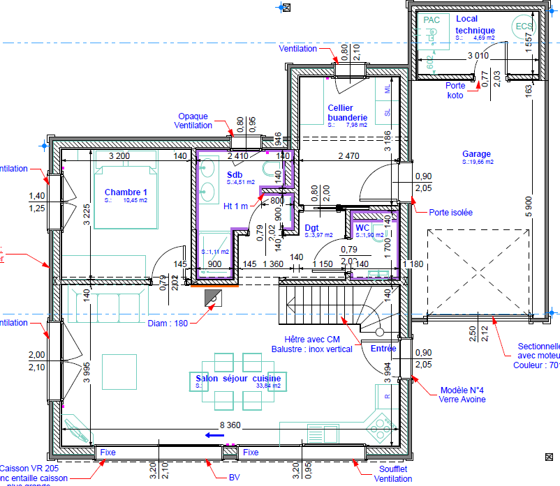 Plan rez-de-chaussée