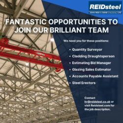 Reidsteel is looking for fantastic opportunities to join our brilliant team.