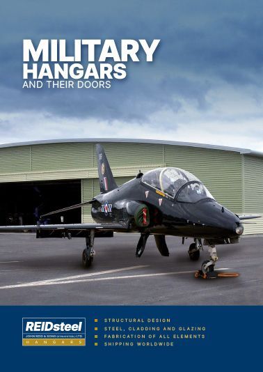 A brochure for military hangars and their doors