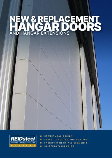 A brochure for new and replacement hangar doors and hangar extensions