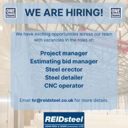 We are hiring project manager , estimating bid manager , steel erector , steel detailer , cnc operator.