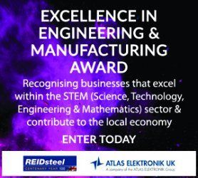 An advertisement for excellence in engineering and manufacturing award