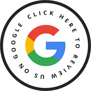 Google review button. Google logo in circle. Text: