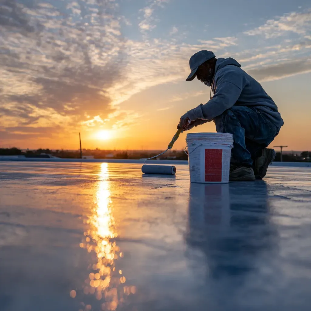 Commercial roof repair and inspections Lehigh Acres FL including flat roof membrane punctures and ponding detection.