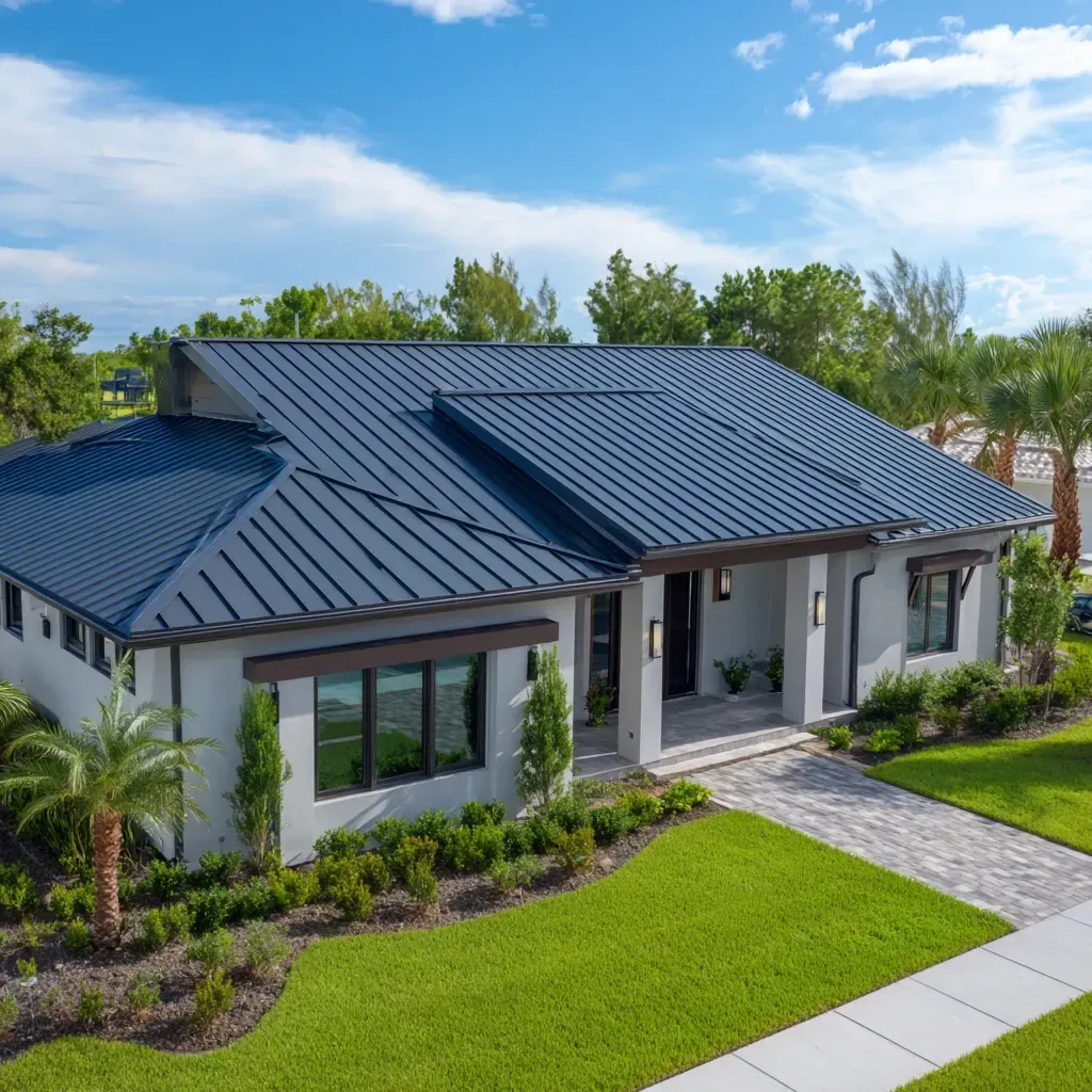 Tile roof replacement and installation Lehigh Acres FL using concrete barrel tile, underlayment replacement, and battens.