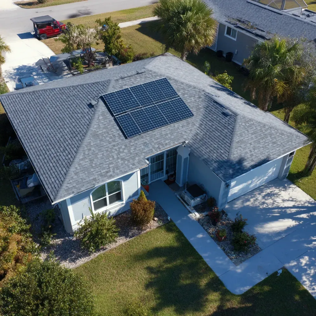 Solar roofing Lehigh Acres FL specialists handle roof-mounted solar panels and solar tile roofs for new homes.