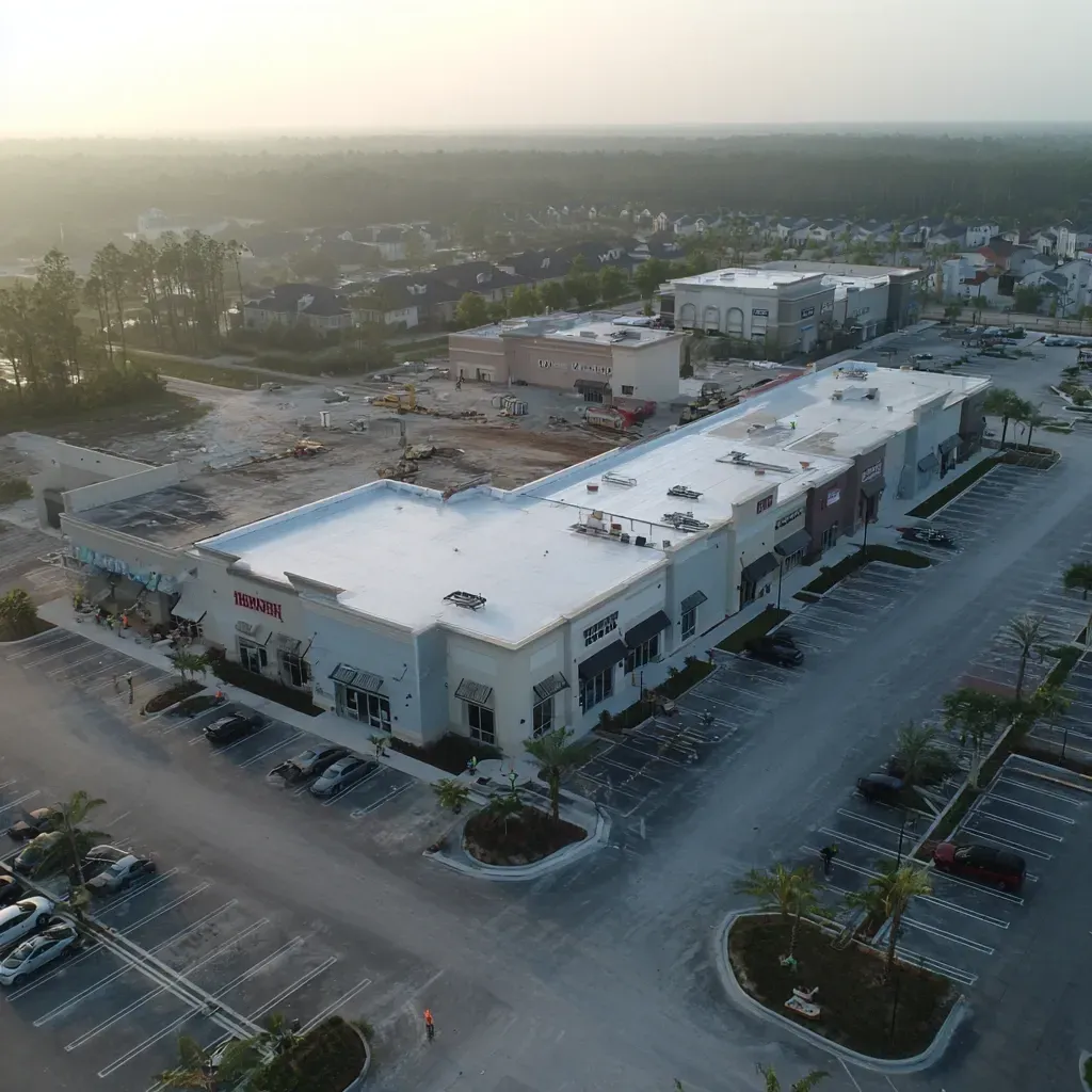 Lehigh Acres commercial roofing assessments include inspection of expansion joints, coping caps, and drains.