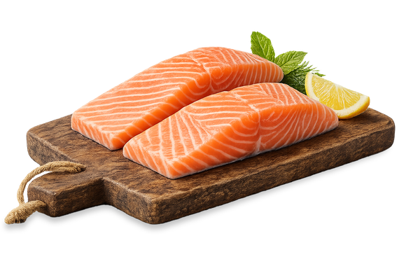 Raw Fillets of Bakkfrost Salmon from Joe's.