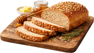 Loaf of artisanal honey wheat bread