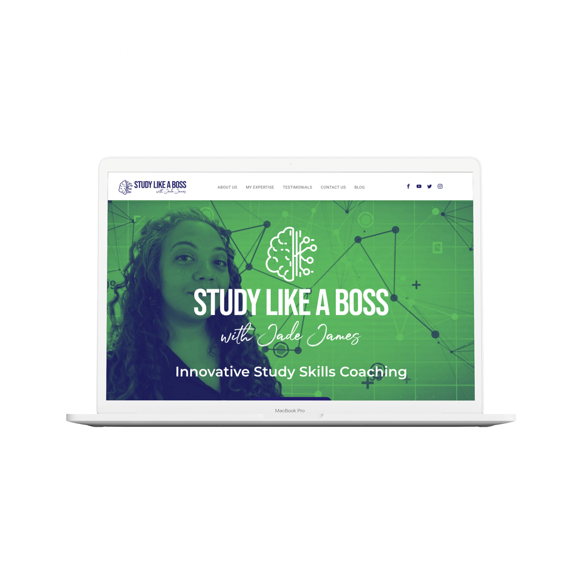 a laptop computer is open to a website called study like a boss .