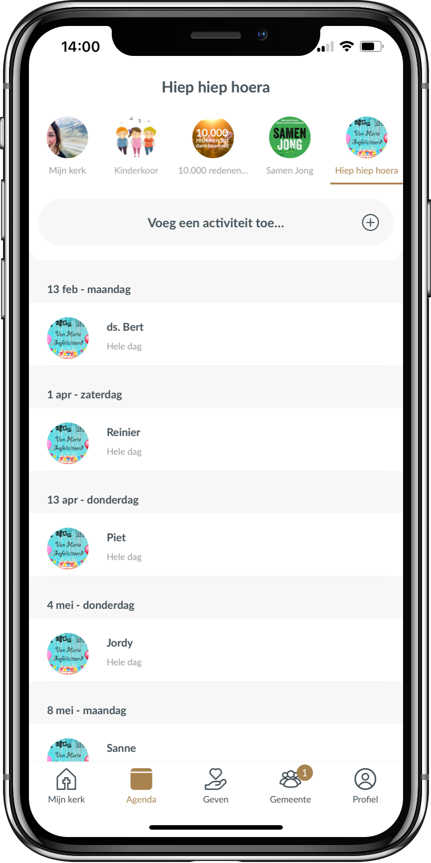 agenda kerk app