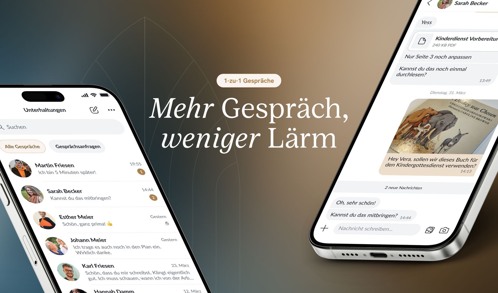 De logo's van Donkey Mobile en Kerkdienstgemist