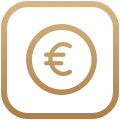 Icoon weergave van een euroteken
