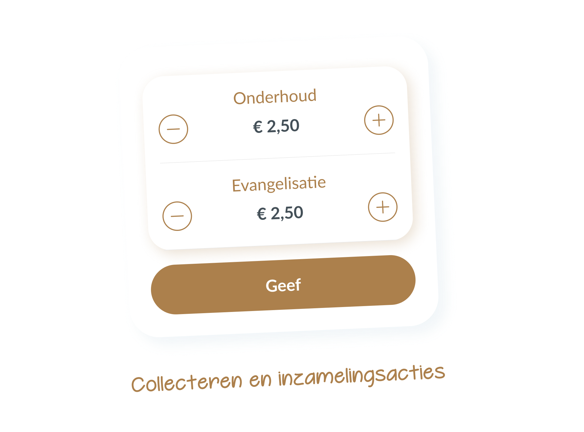 Voorbeeld van Collecteren in de app