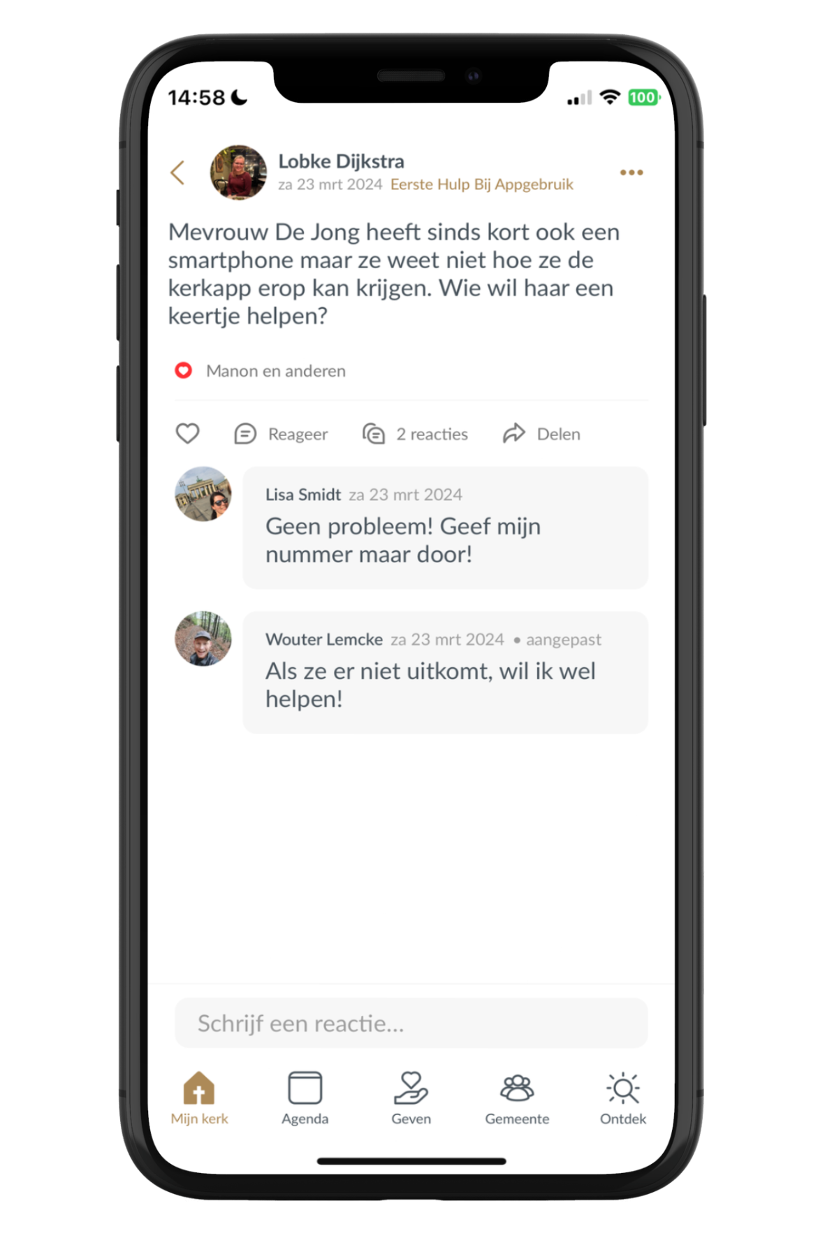 kerk app foto
