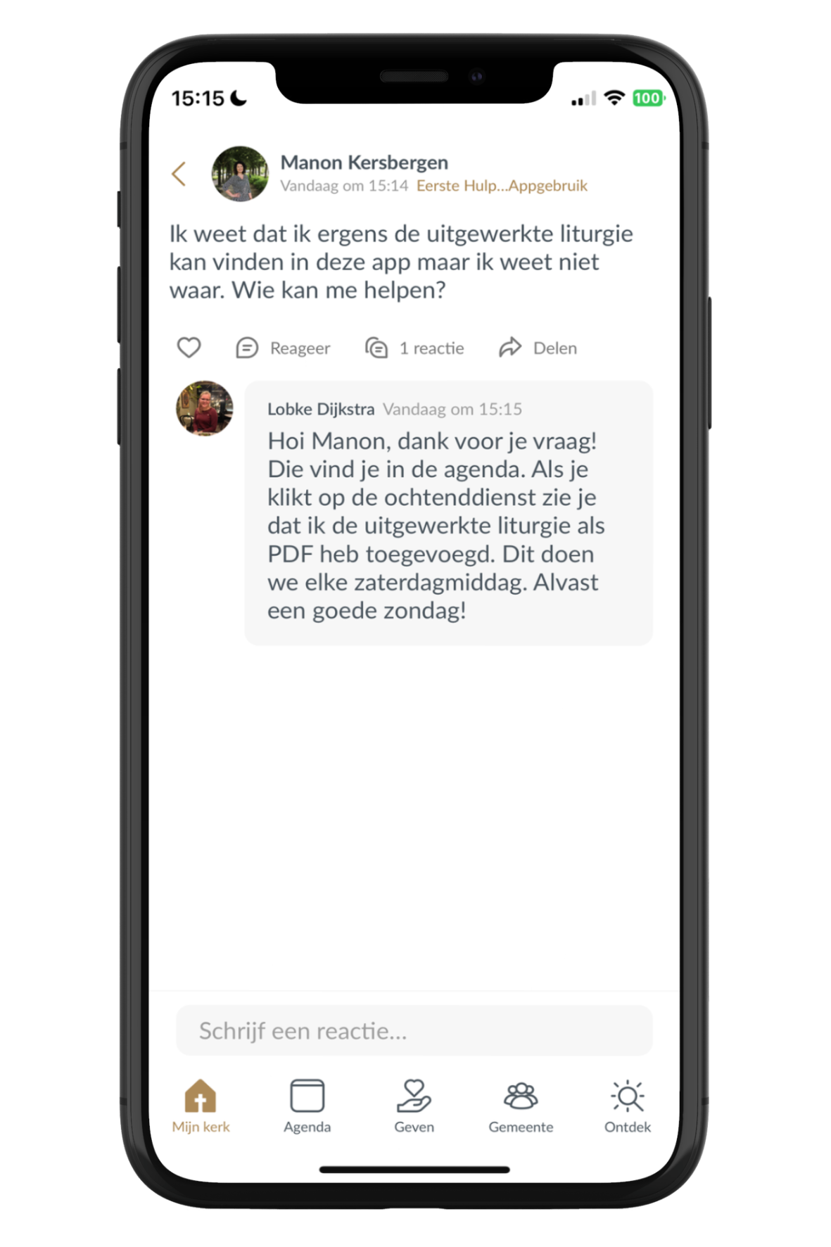 kerk app foto