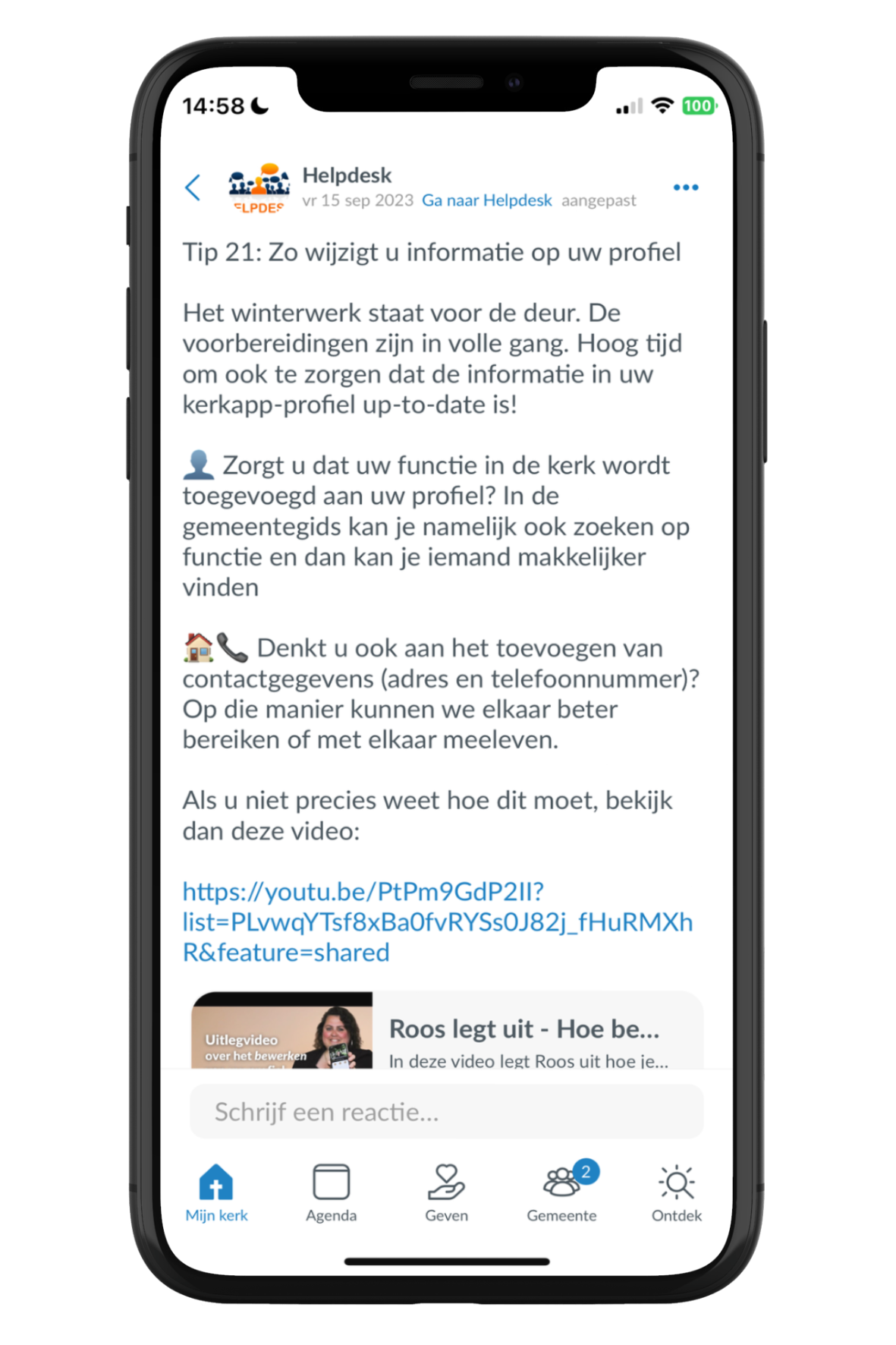 kerk app foto