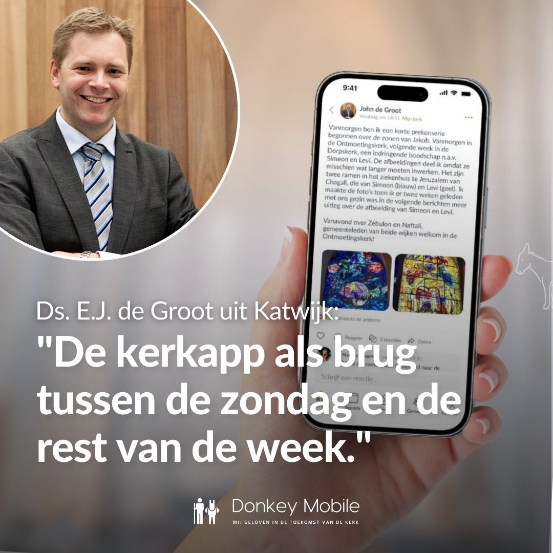 telefoon met kerk app