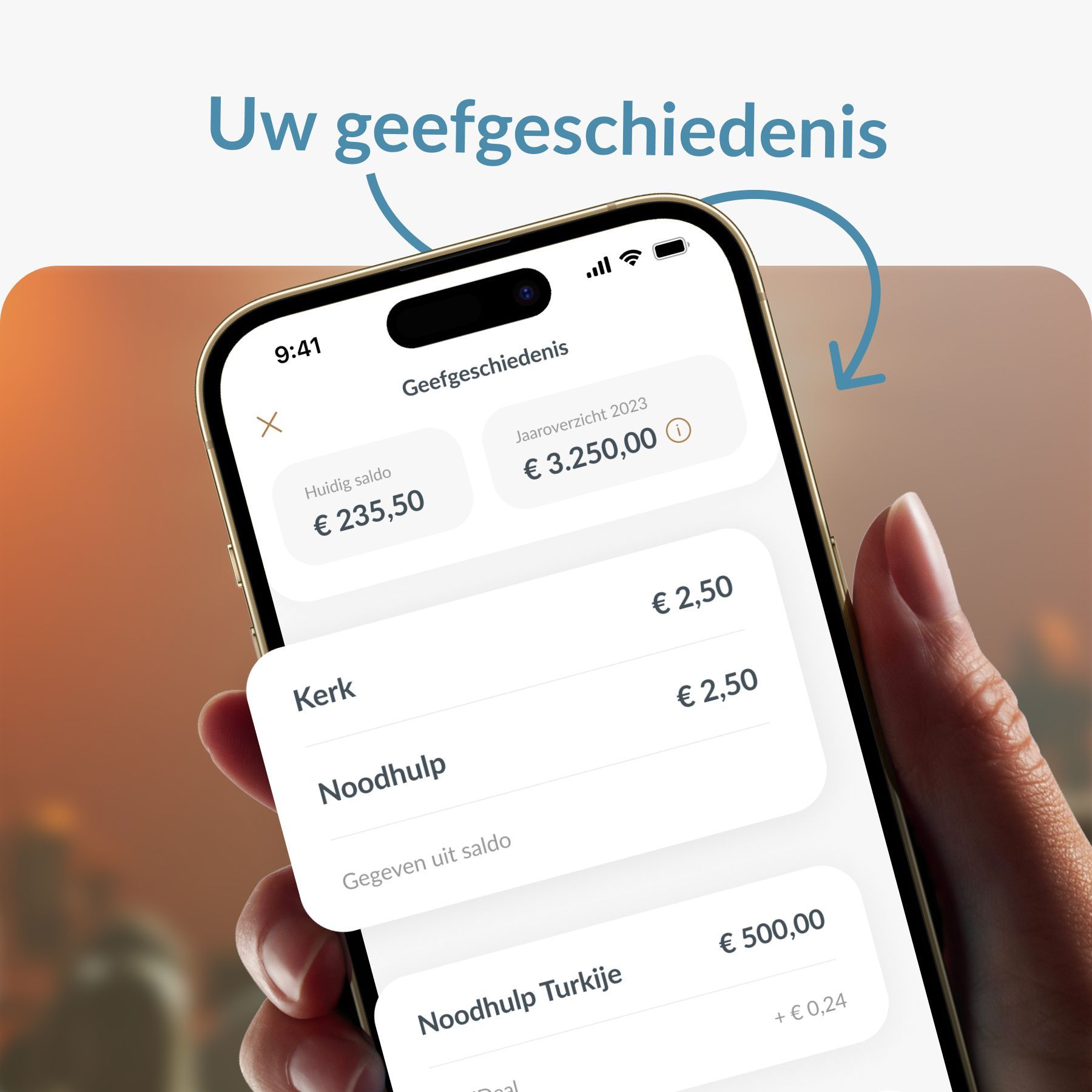 geld geven kerkapp