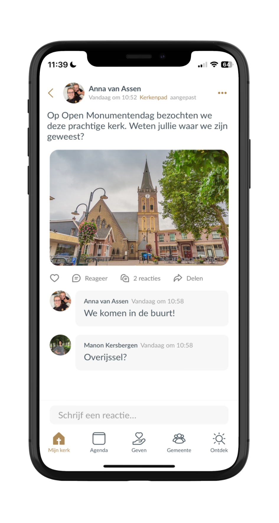 kerk app foto