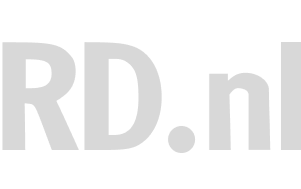 Het woord rd.nl staat in witte letters op een witte achtergrond.