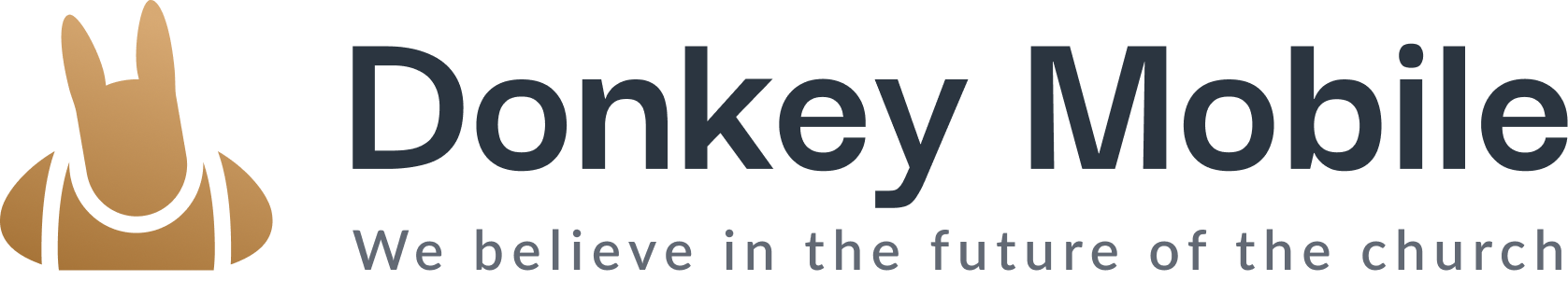 Logo donkey mobile kerk app