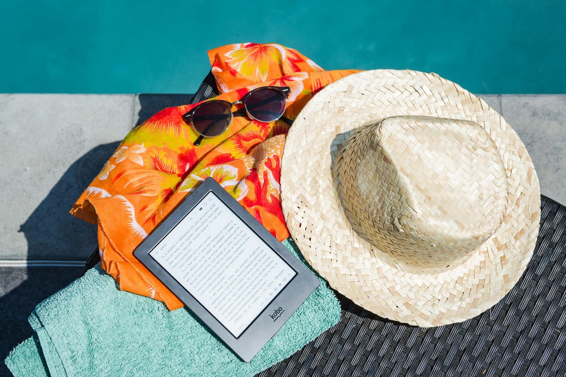 e-reader hoef zonnebril vakantie