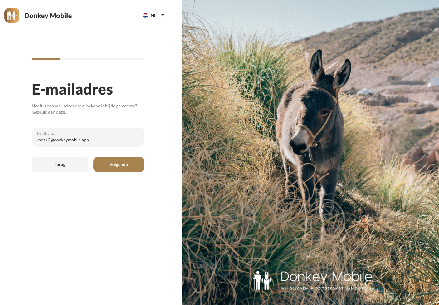email login pagina donkey mobile