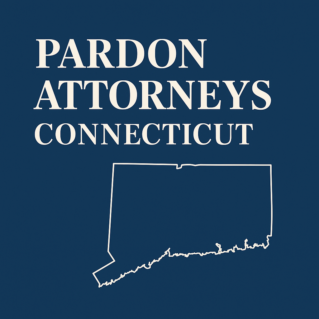 Pardon Attorneys Connecticut with state outline map by Pardon Me LLC