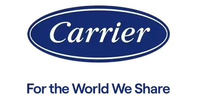 Carrier brand logo featuring the white text 