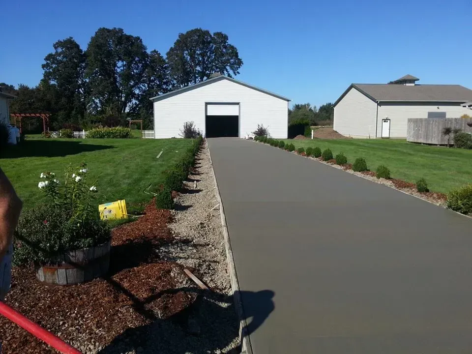 Private airstrip concrete apron serving  a home in Thurston County, WA