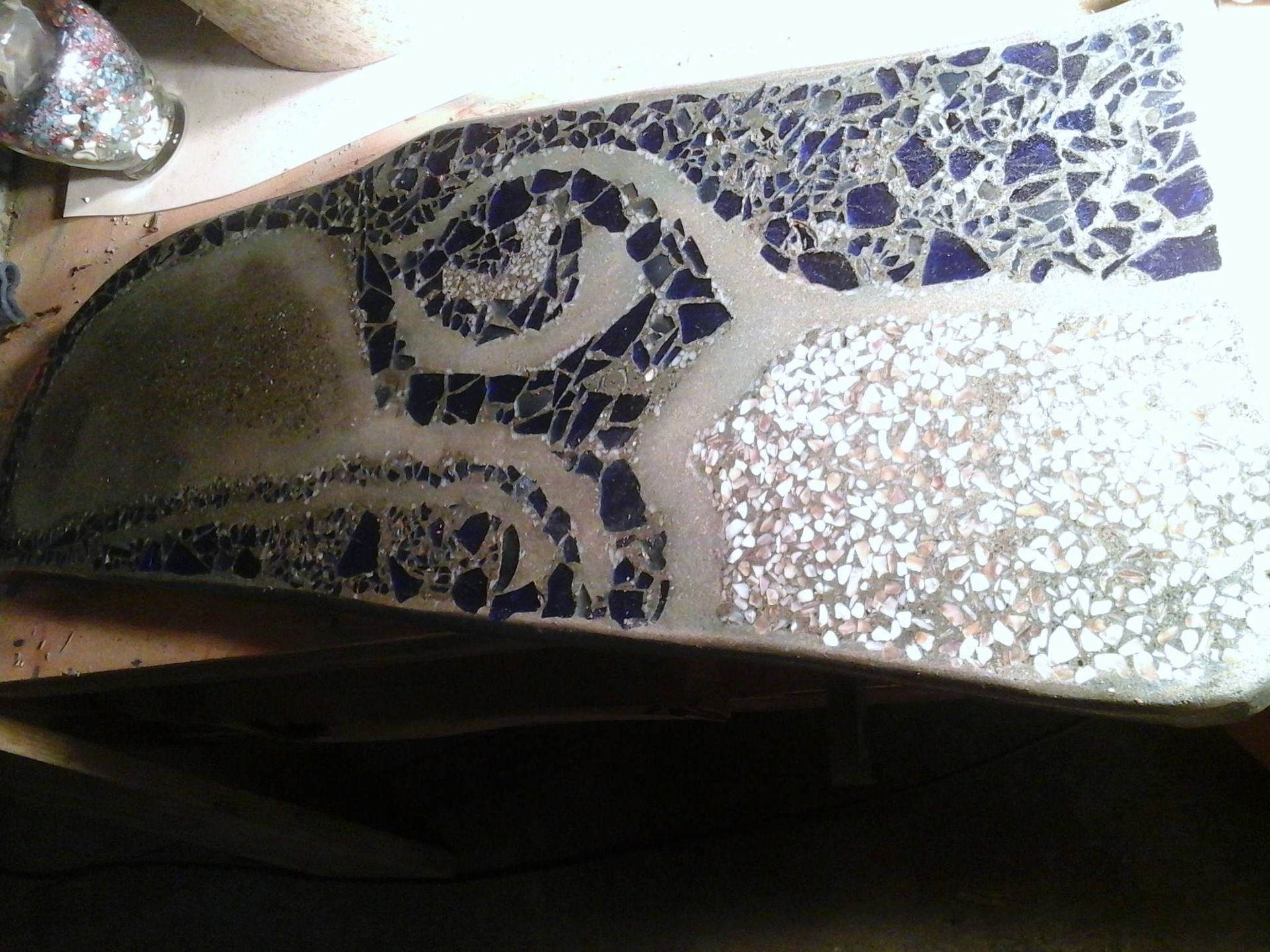 Handmade concrete interior feature
