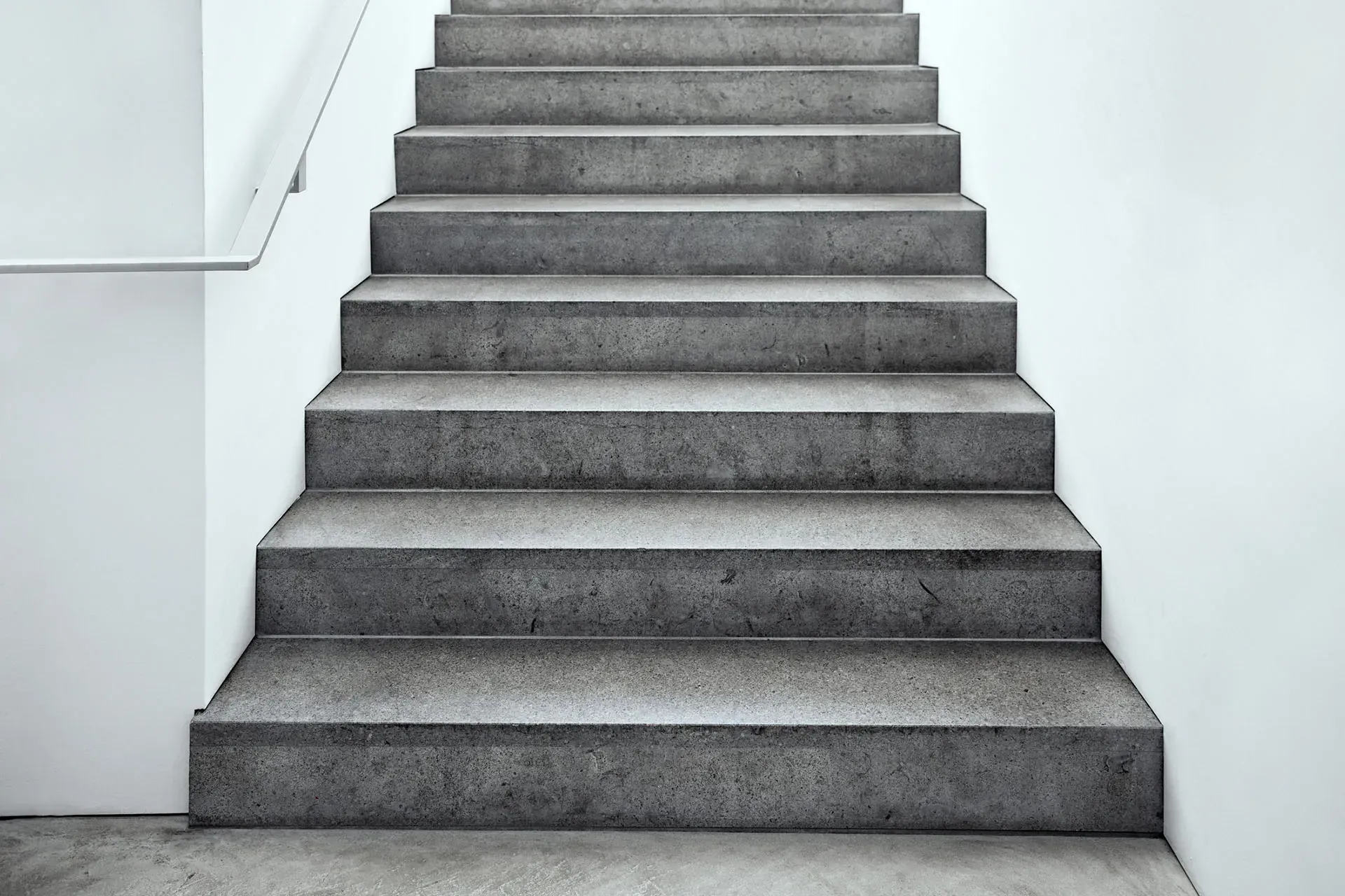 Custom poured concrete stairs with minimalist contemporary design