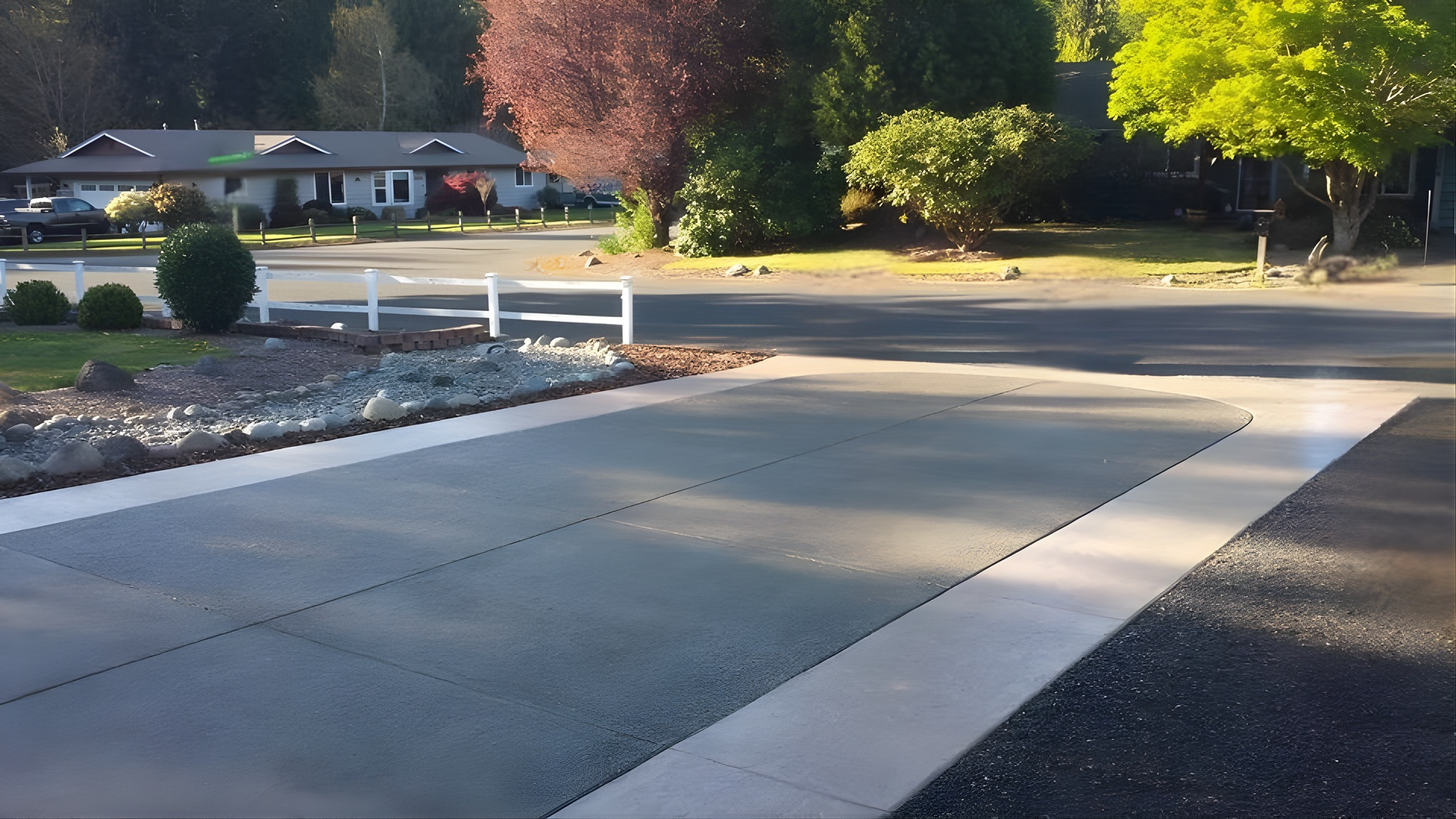 Olympia WA decorative concrete driveway contractor
