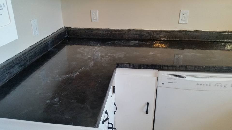 Concrete kitchen countertop installation for Tumwater, WA homes