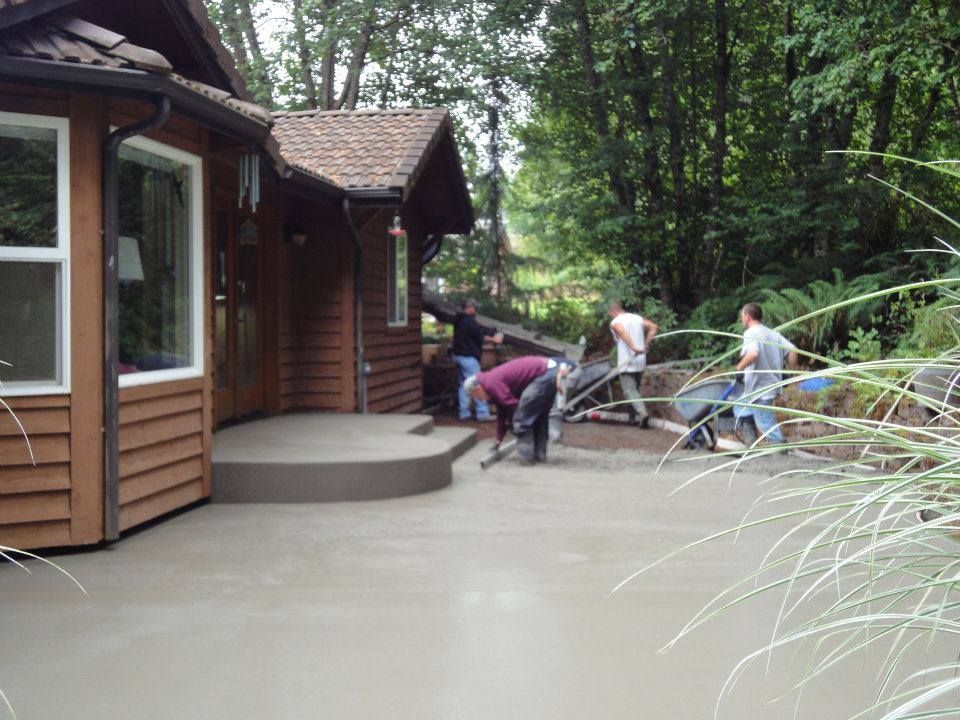 Professional concrete patio construction serving Thurston County, WA