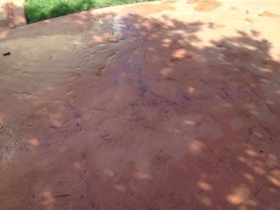 Stamped concrete driveway installation in Olympia, WA