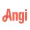 Angi logo in coral red on a white background