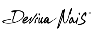 Un logo in bianco e nero per deviua nais su uno sfondo bianco.