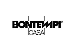 Un logo in bianco e nero per un'azienda chiamata Bontempi Casa.