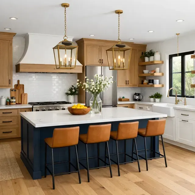 Modern kitchen remodel in Knoxville TN by CraftMaster | custom cabinetry and quartz countertops