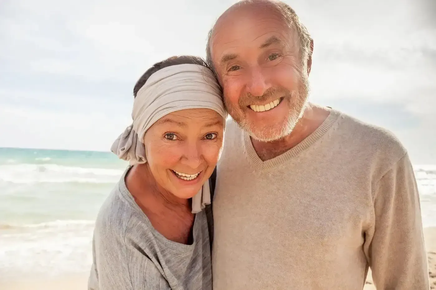 Smiling older couple with great teeth