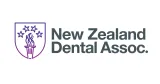 The new zealand dental association logo has a shield with a torch on it.