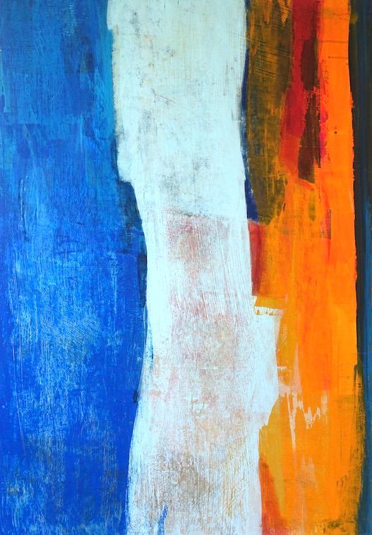 Bildnummer 03106, Ohne Titel, 100x70cm, Acryl auf Papier Gudrun Hotte-Reif