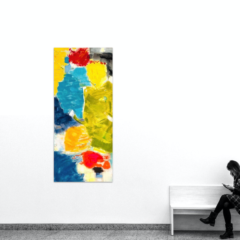 Bildnummer 2715, Ohne Titel, Öl auf Baumwolle, Maße 180 mal 80 mal 4 cm, Gudrun Hotte-Reif 2025