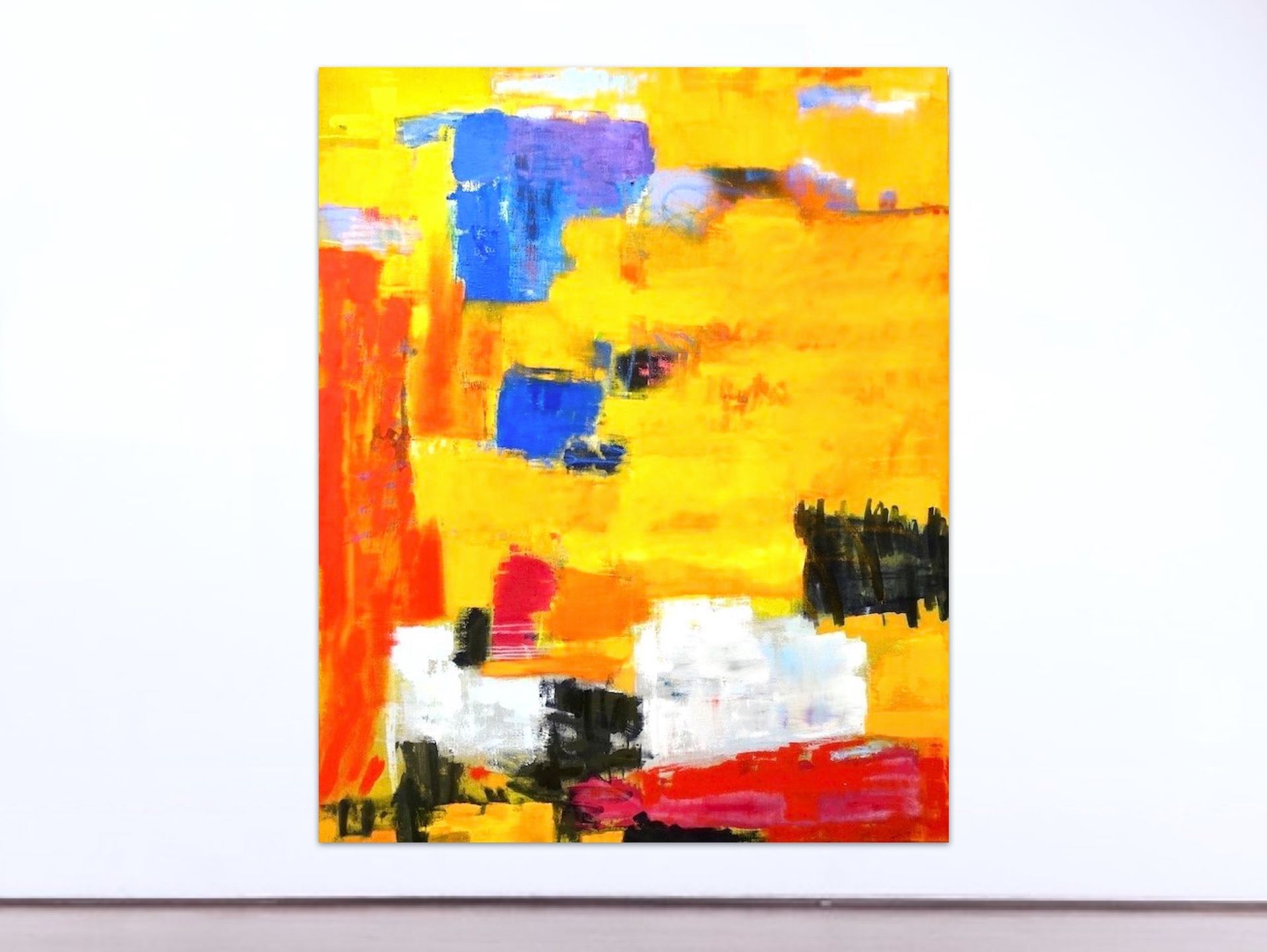 Bildnummer 3268, Empathy, Maße 160 x 130 x 2 cm, Öl, Ölkreide, Acryl auf Leinen, Gudrun Hotte-Reif 2024