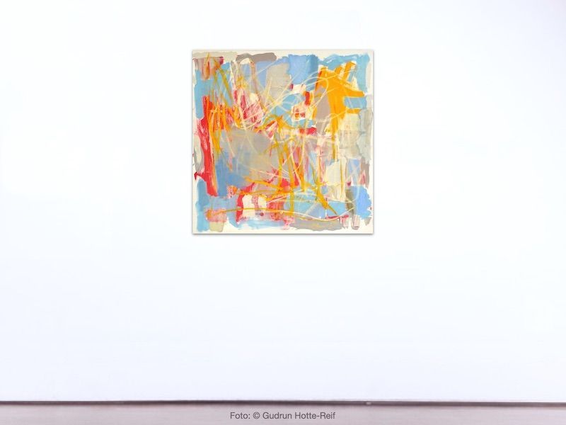 Bildnummer 3372, Ohne Titel, 70x70x4cm, Öl, Ölkreide auf Leinen, Gudrun Hotte-Reif 2024