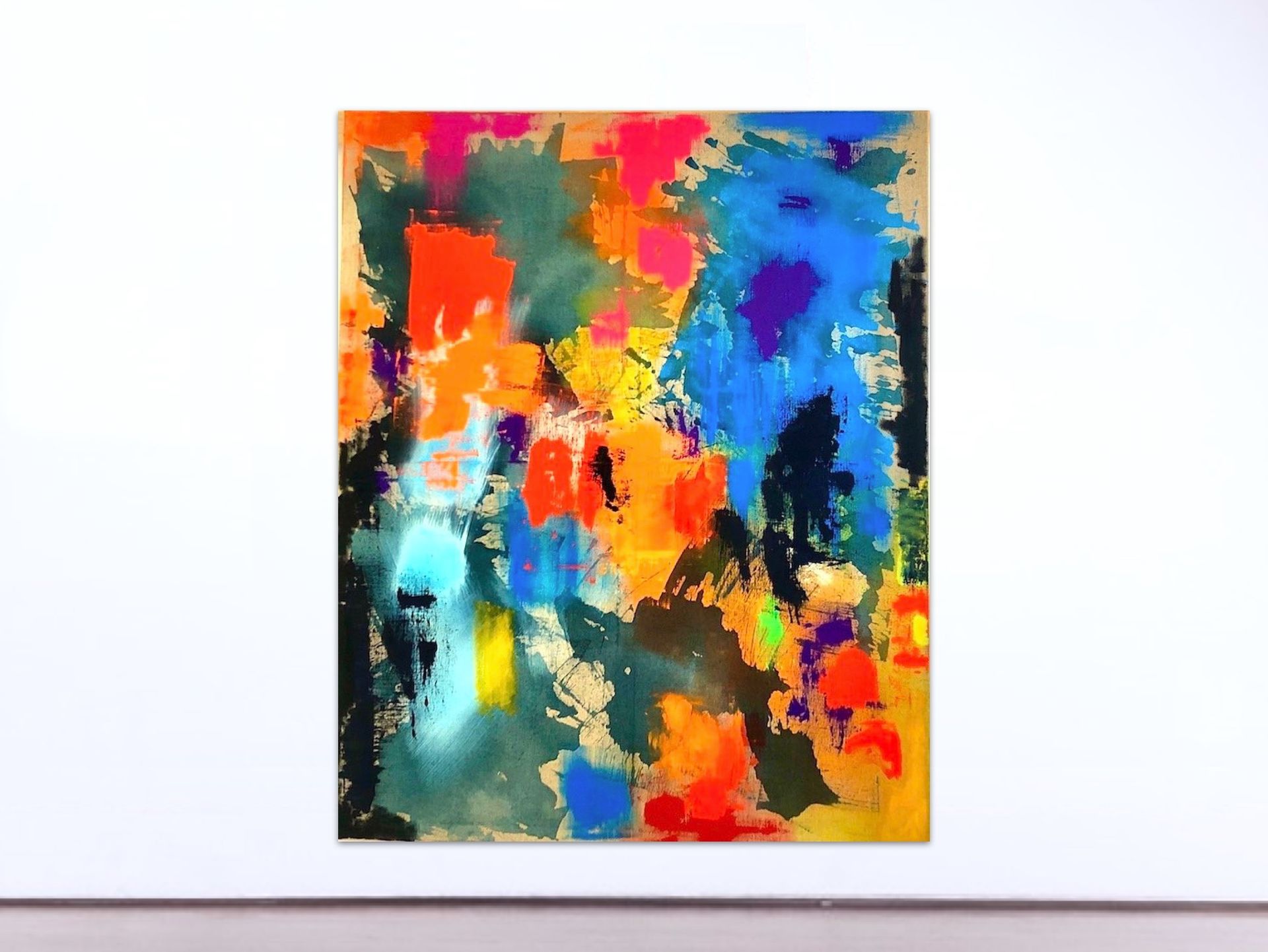 Bildnummer 3555, HONGKONG, Maße 130 x 160 cm, Acryl auf Leinen, Gudrun Hotte-Reif 2022